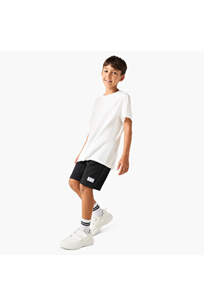 Juniors Solid Shorts with Drawstring Closure and Pockets