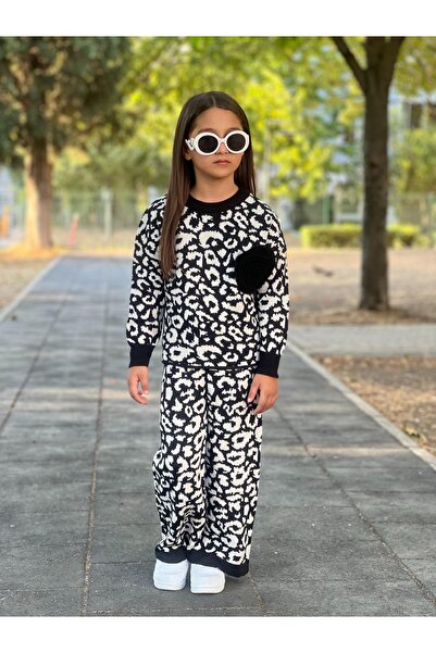 ALPİDS 2-Piece Rose-Detail Knitwear Girl's Set