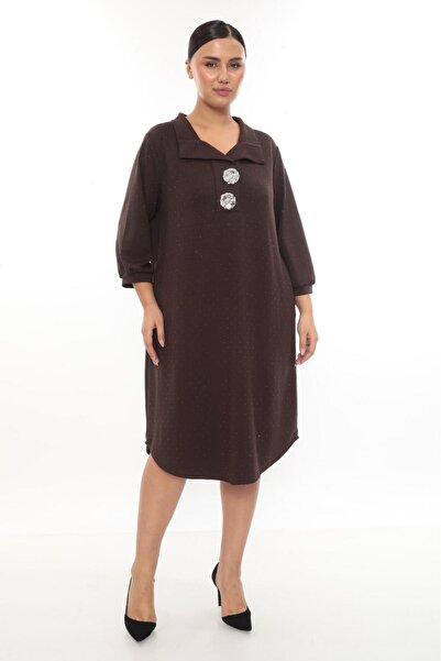 zitex Fully Stone-Embellished Modal Fabric Dress