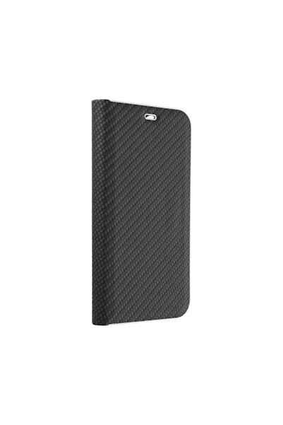 Luna Husă flip cover Carbon pentru Samsung Galaxy S23, neagră