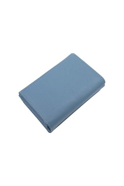 HASSION - Women's genuine leather wallet G065, light blue