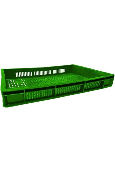 Ethic Solutions Plastic Catering Ventilated Crate Box 600×400×80mm 19L Green