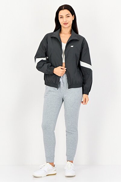 New Balance Women Oversized Fit Long Sleeve Training Jacket, Dark Grey