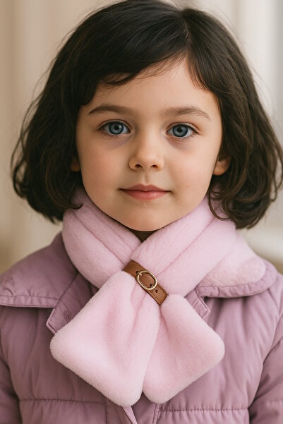 CAŞ DEKORASYON Pink Color Plush Scarf