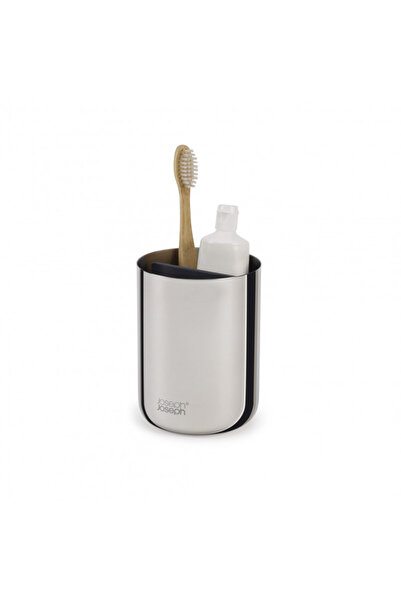Joseph Joseph Suport pentru periuță de dinți EasyStore Luxe 70580, detașabil, oțel inoxidabil, gri/inox