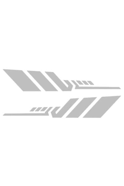 Oracal Set 2 stickere decorative, laterale auto, 40cm, gri