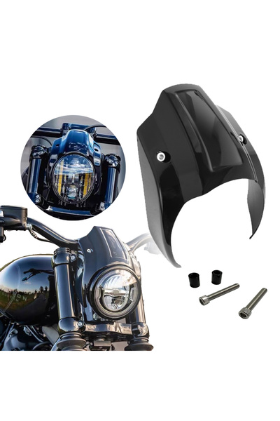 Choice غطاء إضاءة أمامي أسود للدراجة النارية غطاء هدية خارجي لدراجة Harley Br...