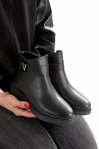 CEMAY Cizme de damă cu talpă joasă, negre, gata de purtat, sezon nou