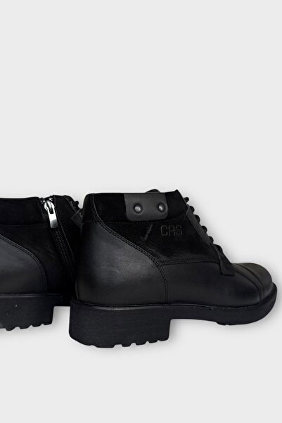 Liger Γνήσιο δέρμα Αντιολισθητική σόλα από καουτσούκ Ανδρικές μπότες casual ΜΑΥΡΟ - ΚΑΤΑΠΟΥΤΟ