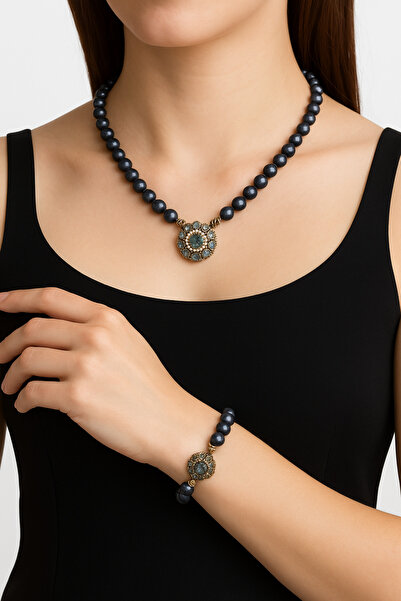 ESKİ YENİ ANTİK İnci Bileklik ve Kolye Takımı