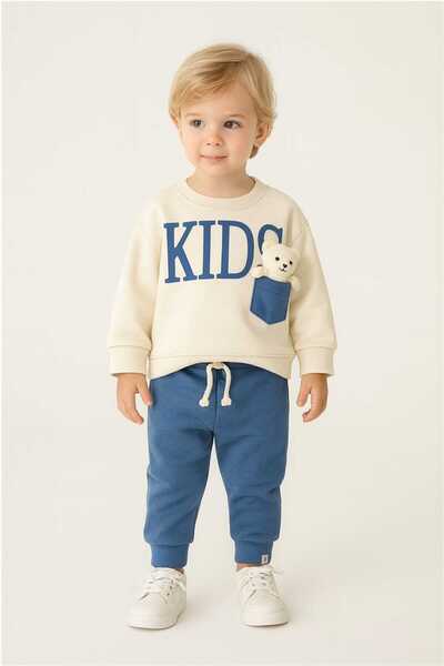 gigigiyim Boy's Suit with Pocket Teddy Bear