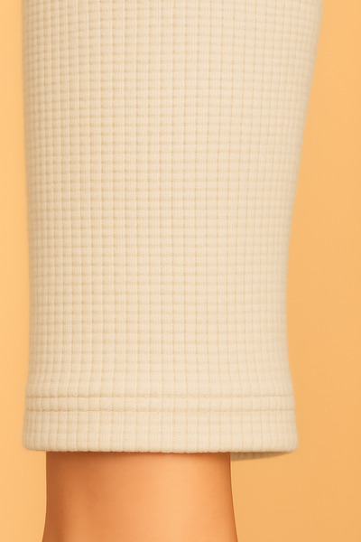 CLAYES Women's Waffle Fabric Tracksuit Set – Comfortable for Home and Casual Wear