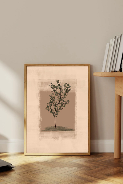 Dekorsiahome Tek Parça Ahşap Çerçeveli Oturma Odası Salon Mutfak Tablosu TK1632