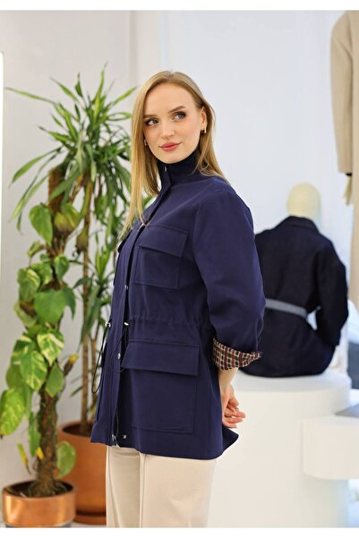 Womengrom Hayal Tiffany Ekose Astarlı Trençkot