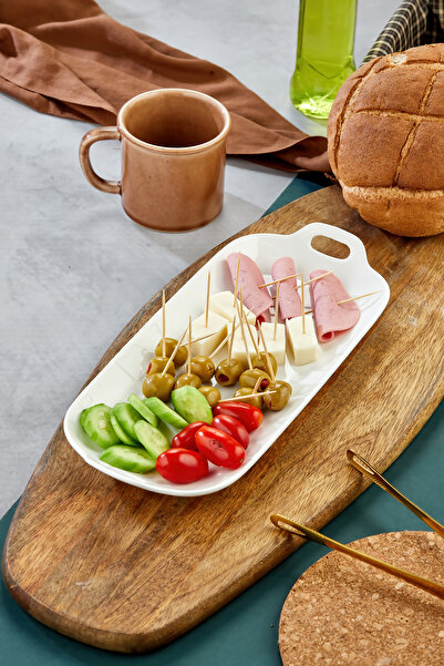 Le Paon طقم أطباق تقديم الإفطار من البورسلين مقاس 31 سم مكون من قطعتين - عرض عالم الدجاج - تقديم المقبلات