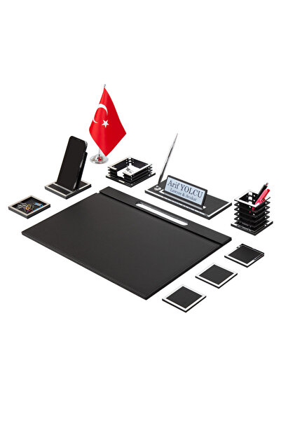 Makroofis Deri Sümen Takımı 10 Parça Siyah Full Set