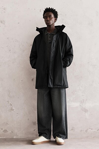 Pull & Bear Uzun şişme yağmurluk