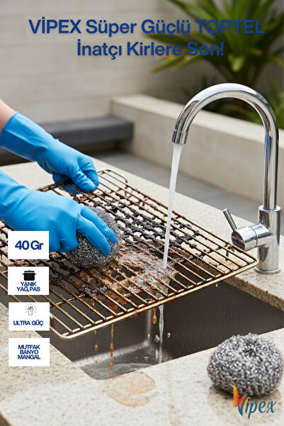 VİPEX Σούπερ ισχυρό Toptel - Τέλος στα ανθεκτικά ακαθαρσία! 2 Τεμάχια Τοχέλ 4...