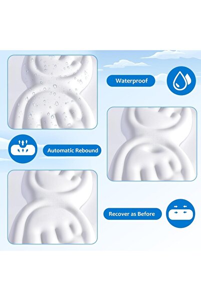 Generic 3-in-1 Memory Foam Mouse Pad Set with Wrist and Keyboard Rests, King-Wing Design, White