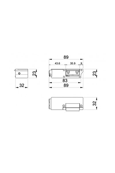 IBFM Recessed left-hand electromagnet lock Italy, 89x32x23 mm, IB9530SX