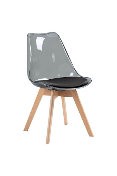 QMOBILI Scaun de masă Tori TRS - negru, carcasă PP transparentă, șezut din pi...