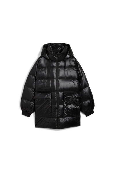 Puma Style Hooded Down Kadın Siyah Ceket 68838901
