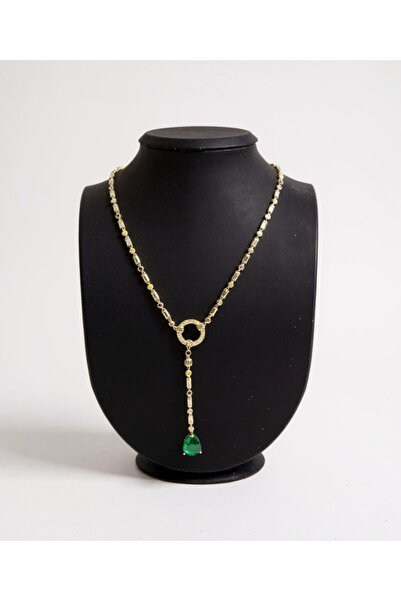 XUPİNGS JEWELRY ZİRKON TAŞLI ÇELİK Y MODEL KOLYE