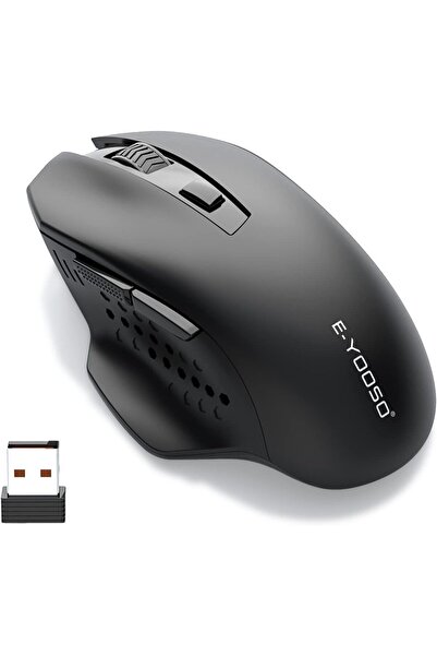 e-yooso Wireless Mouse X-26 — 5 DPI Levels up to 4800 DPI, 2KHz, 18-Month Battery, USB Nano Receiv