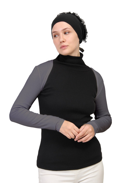 TRModam Long Sleeve Bolero – Non-Slip, Anti-Sweat, Hijab-Friendly, Suitable for All Seasons - Smoked
