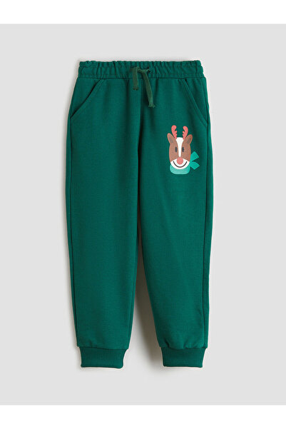 LC Waikiki بنطال رياضي للأولاد من LCW ECO باللون الأخضر المرن ذو طابع العام ا...