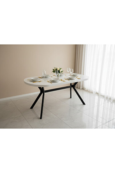 JoyMassa ARYA MASA VE POLO SANDALYE YEMEK MASASI TAKIMI (6 ADET SANDALYE & 90X170 MASA )