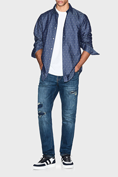 Armani Exchange Cotton Slim Fit Regular Waist Narrow Leg Jeans Men's Jeans Trousers Xm000070 Af17092 Mb001