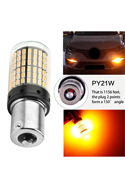 Choice BAU15S 7507 Turn Signal Light PY21W 5009 Canbus No Error Led Bulb Amber Blinker 144 Lamp 3014 Hig...