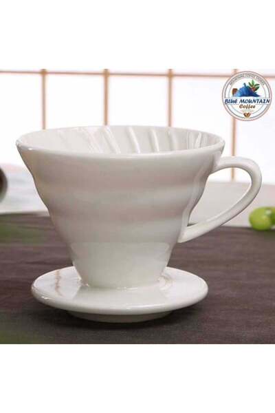 Blue mountain V60 Ceramic Dripper - White