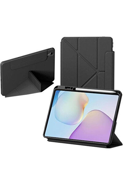 Generic Monensta Y-Fold Leather Case with Pen Holder, Acrylic Back for Huawei MatePad 11.5-inch 2024/2025 -