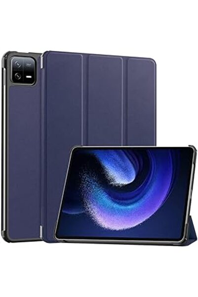 Kepuch جراب واقٍ لجهاز Xiaomi Pad 6 Pro - جراب نحيف من جلد البولي يوريثان الصلب - أزرق