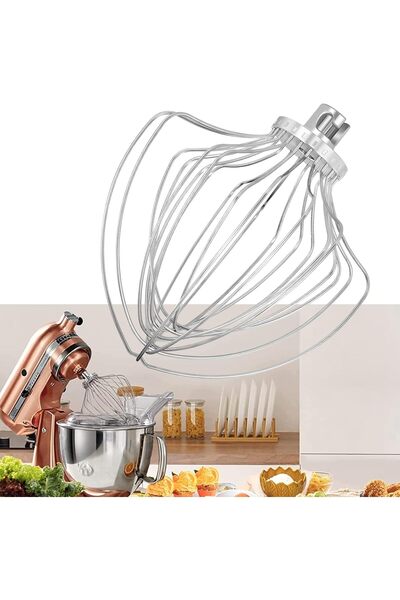 Generic 11-Wire Stainless Steel Whisk Attachment for KitchenAid KN211WW (7-Quart Tilt-Head) - Meking Tek