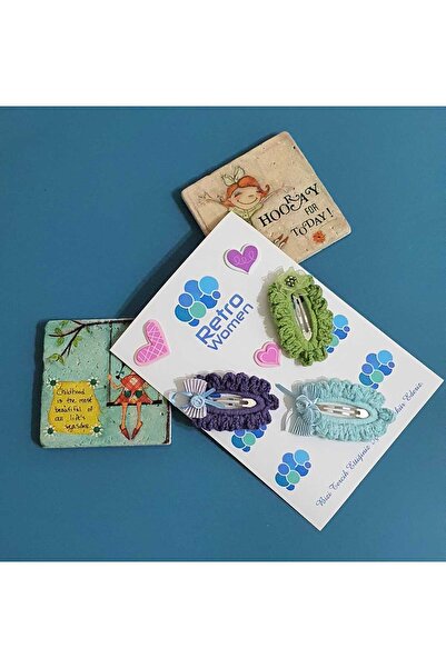 Retro Women Girl Child Baby Knitted Wool Tulle Bow Flower Gift Birthday Tripl...