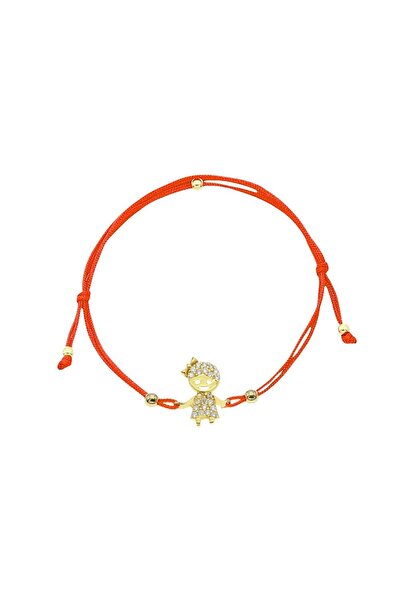 Bijuteria SORELLY Brățară din argint placată cu aur cu șnur pentru fete