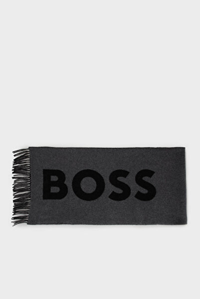 BOSS Yünlü Logolu 140 x 140 cm Atkı Erkek ATKI 50527099 032
