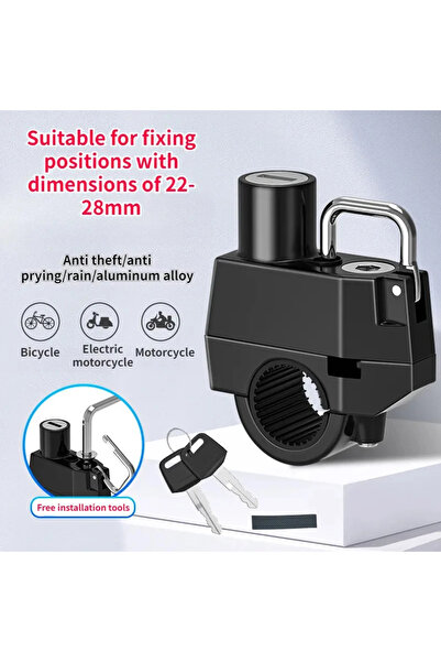 Choice 22-28mm Universal Motorcycle Helmet Pipe Clamp Hook Lock for Bicycles CASCO Moto Scootersl bike A...