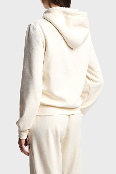 Emporio Armani Cotton Relaxed Fit Hooded Soft Furry Inside Zippered Sweat Sweat Ew001935