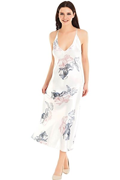 MOONGIRL KADIN SATEN UZUN TEK GECELİK