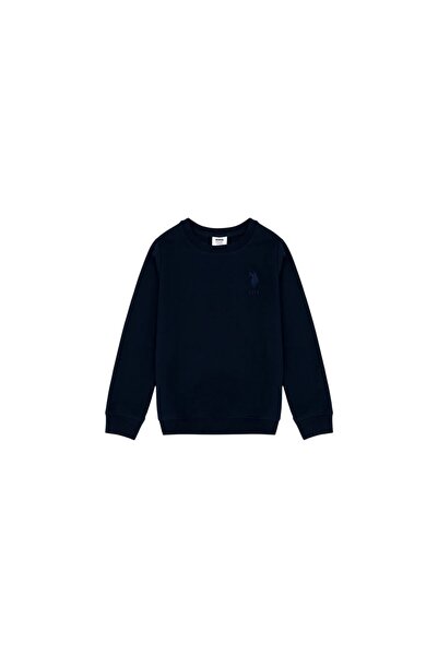 U.S. Polo Assn. Παιδικό μαύρο φούτερ με λαιμόκοψη 50269417