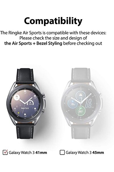 Ringke Air Sports + Bezel Styling Combo Case for Galaxy Watch 3 41mm - Black