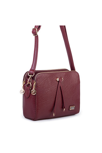 Nas Bag Geantă crossbody cu mai multe compartimente din seria Premium pentru femei (LĂȚime: 24 CM X DIMENSIUNE: 19 CM)