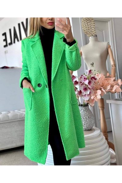 MAXORA SHOP Palton buclat cu buzunare