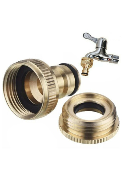 Choice Pressure Washer Hose Adaptor Brass Hose Tap Connector 3/4'' 1/2'' Thread Garden Connector Water P...