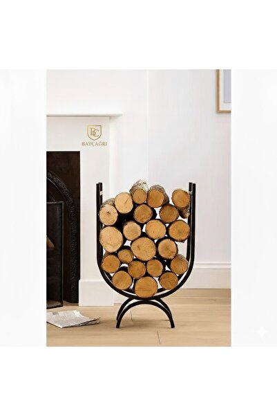 BAYÇAĞRI Şömine için Odunluk Odun Standı Bağ evi Dekoratif Şömüne Odunluğu
