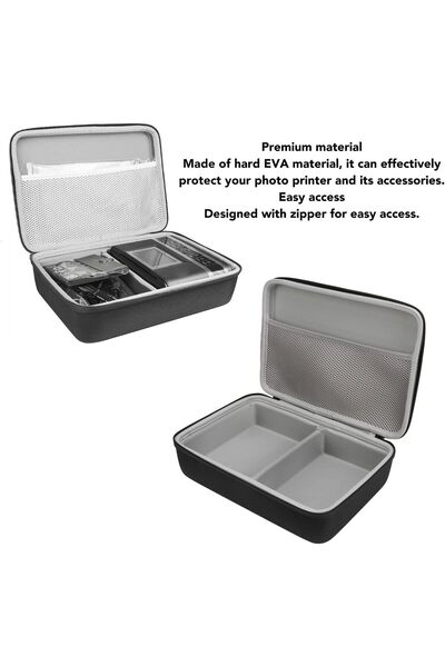 Generic Hard Carrying Case for Selphy CP1500/CP1300/CP1200 – Water-resistant Shockproof EVA, Black